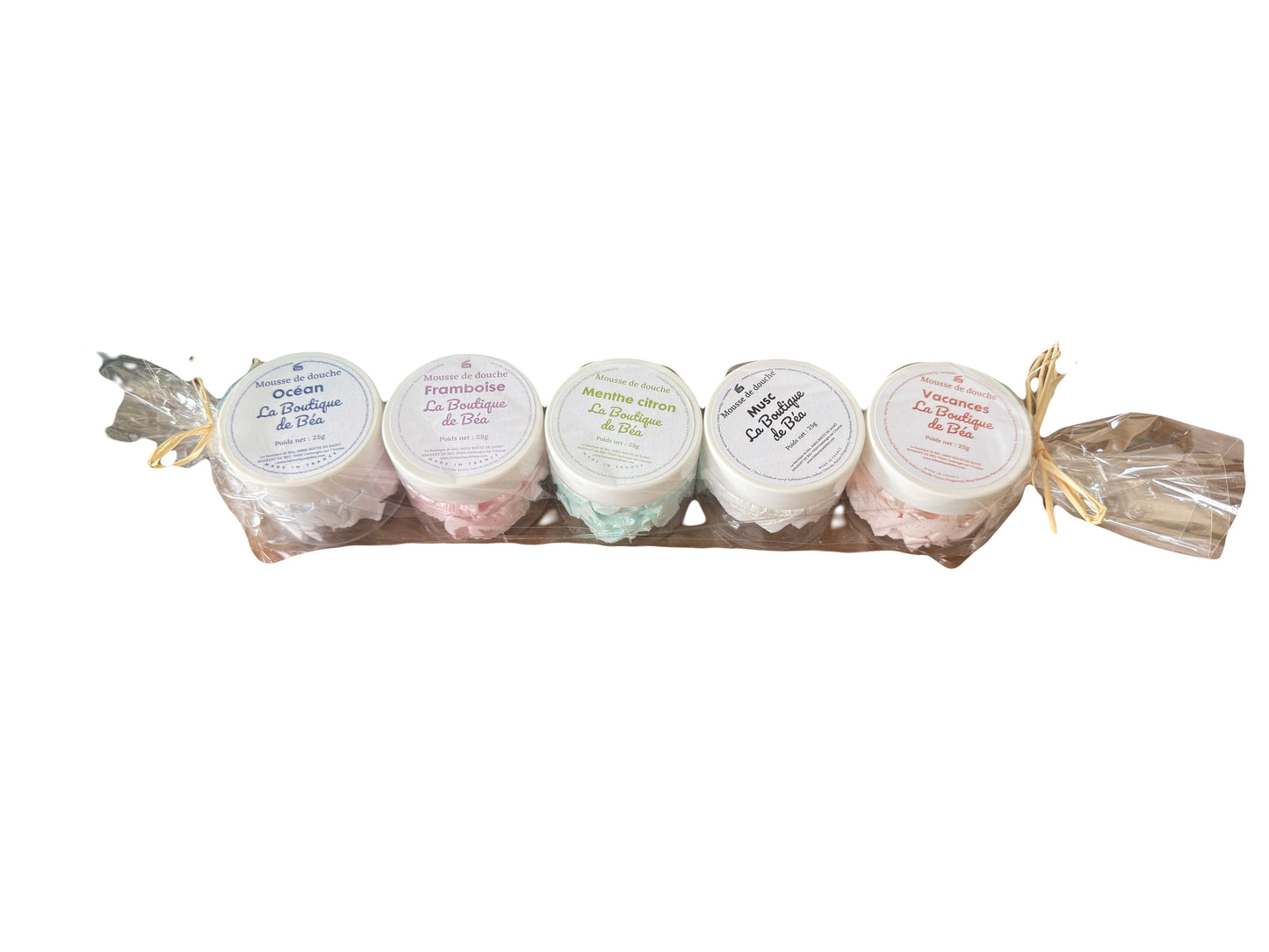 Lot de 5 minis gels douche solides 'La Boutique de Béa"