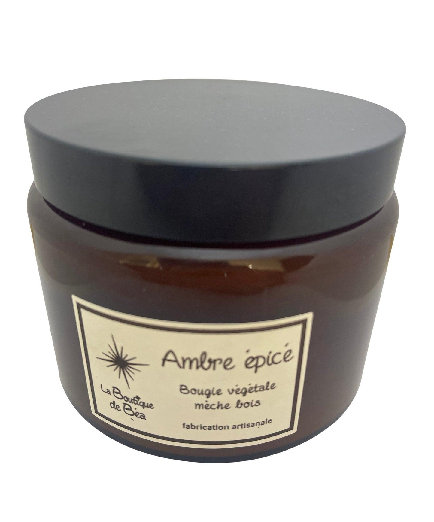 Bougie Artisanale Ambre Epicé 2 Mèches Bois "La Boutique de Béa" - La boutique de Béa