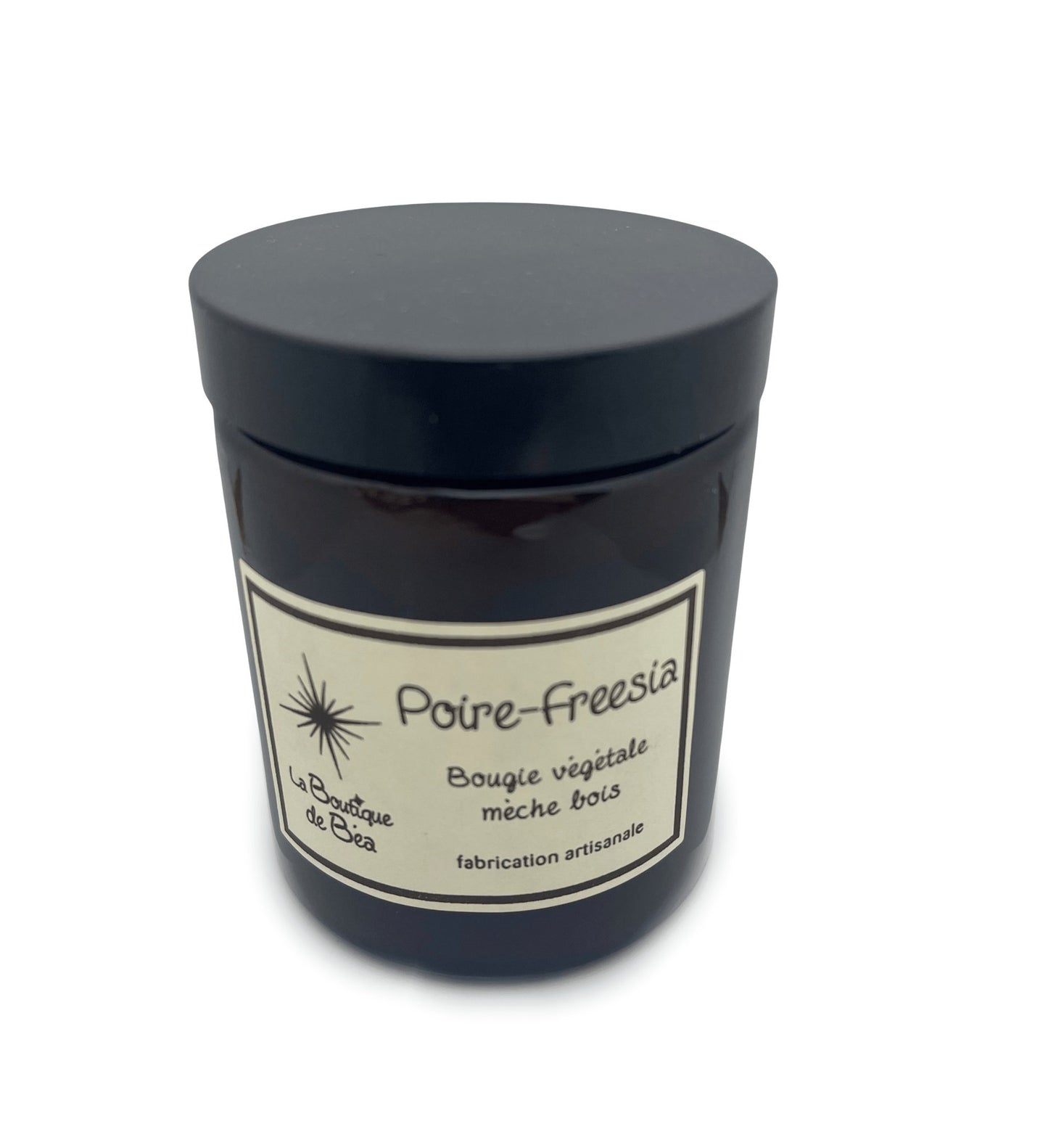 Bougie Artisanale Poire Freesia Mèche Bois "La Boutique de Béa" - La boutique de Béa