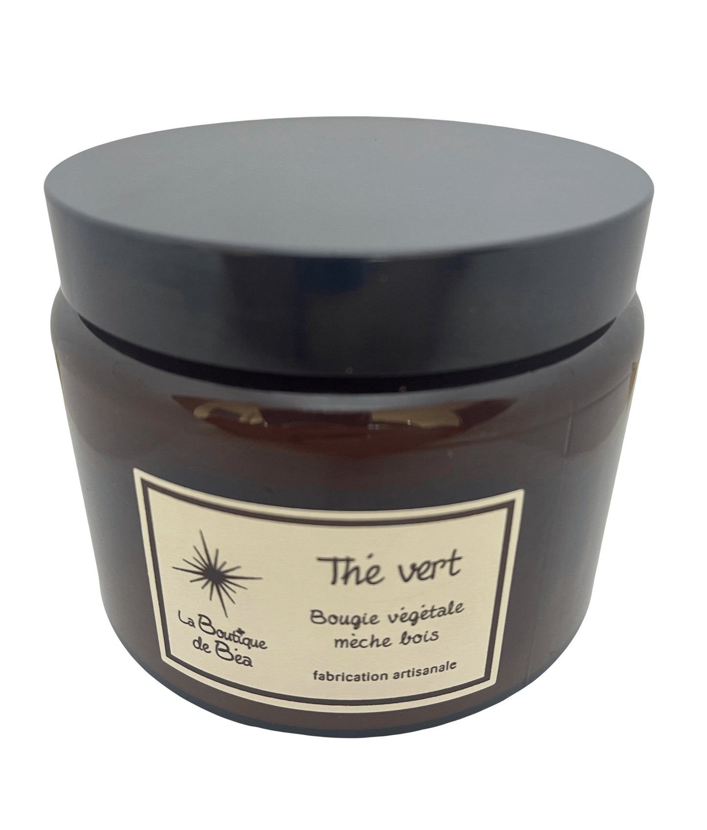 Bougie Artisanale Thé - Vert 2 Mèches Bois "La Boutique de Béa" - La boutique de Béa