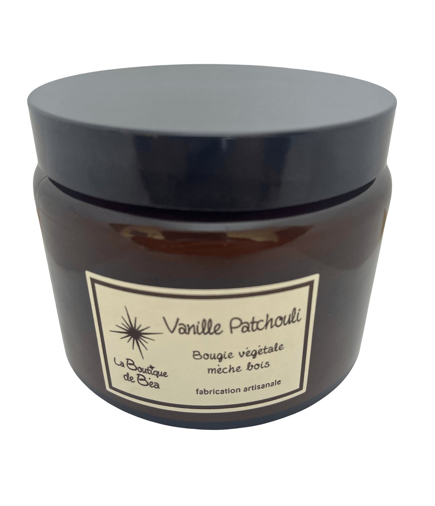Bougie Artisanale Vanille Patchouli 2 Mèches Bois "La Boutique de Béa" - La boutique de Béa