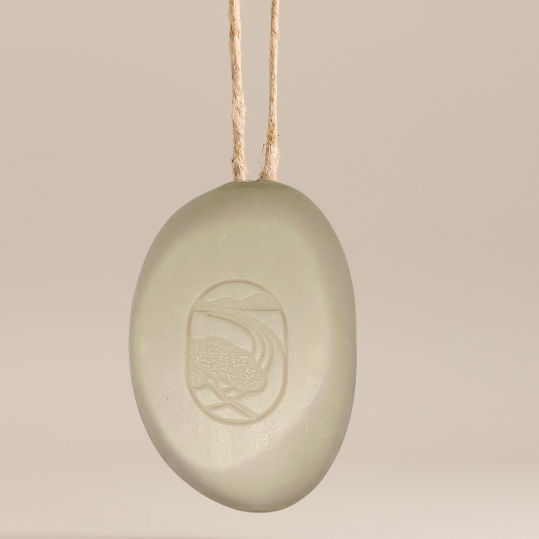 Savon galet sur corde Santal aromatique 200g