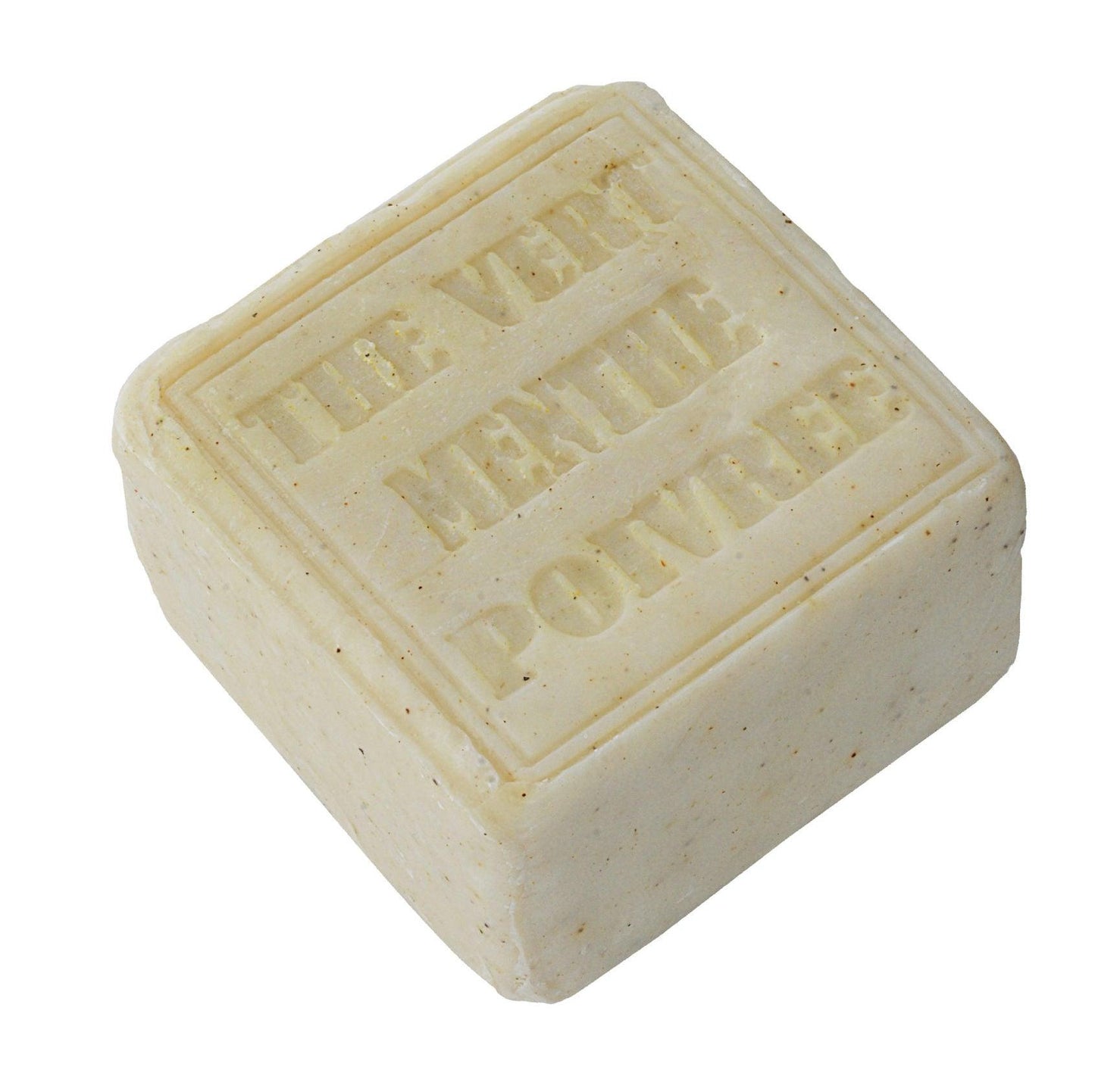 Savon Cube 260gr Thé - Vert Menthe Poivrée exfoliant, enrichi à l'Huile d'Argan - La boutique de Béa