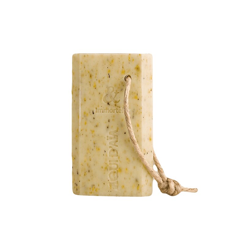 Savon TRANCHE CORDE 100g IMMORTELLE Avec Fleurs - La boutique de Béa