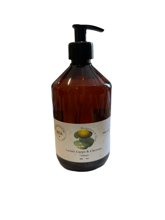 Lavant 2 en 1 Corps et Cheveux "Bergamote et Musc" 500ml La Boutique de Béa