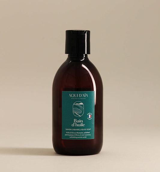 Savon liquide exfoliant, à l’Olive et Romarin 300ml