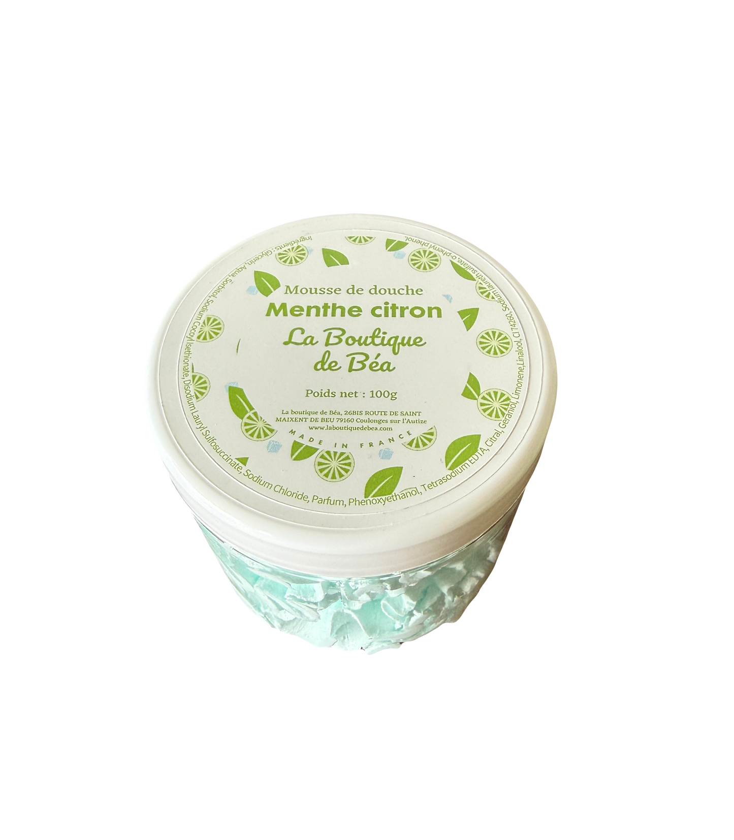 Mousse de Douche Menthe Citron 'La Boutique de Béa"