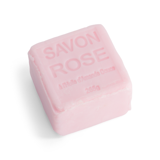 Savon Cube 260gr Rose à l'Huile d'Amande Douce