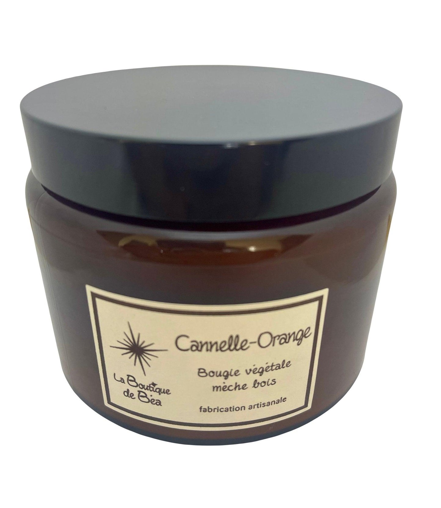 Bougie Artisanale Cannelle Orange 2 Mèches Bois "La Boutique de Béa" - La boutique de Béa
