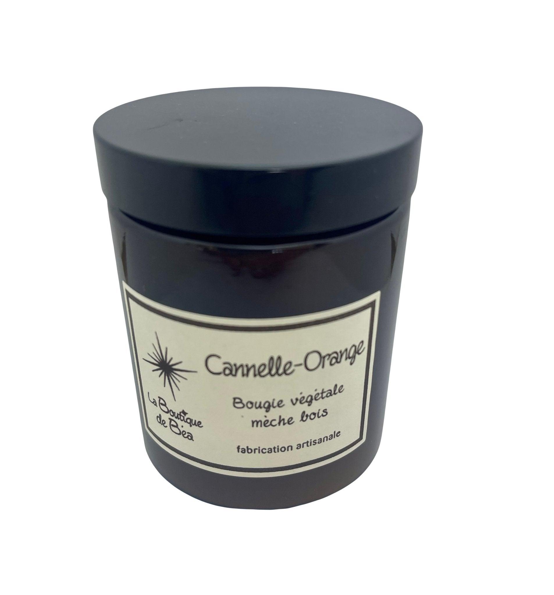 Bougie Artisanale Cannelle Orange Mèche Bois "La Boutique de Béa" - La boutique de Béa
