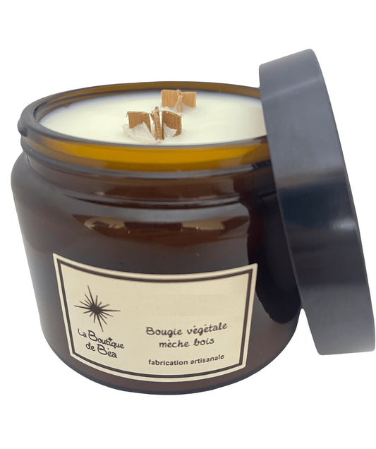 Bougie Artisanale Menthe Fraiche 2 Mèches Bois "La Boutique de Béa" - La boutique de Béa