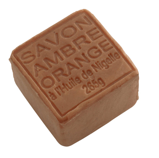 Savon Cube 260gr Ambre Orange, à l'huile de Nigelle