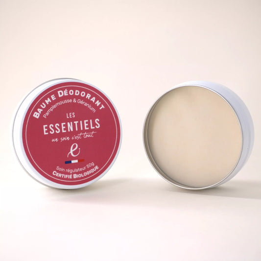 Baume déodorant solide Pamplemousse et Géranium - 50g - COSMOS Organic