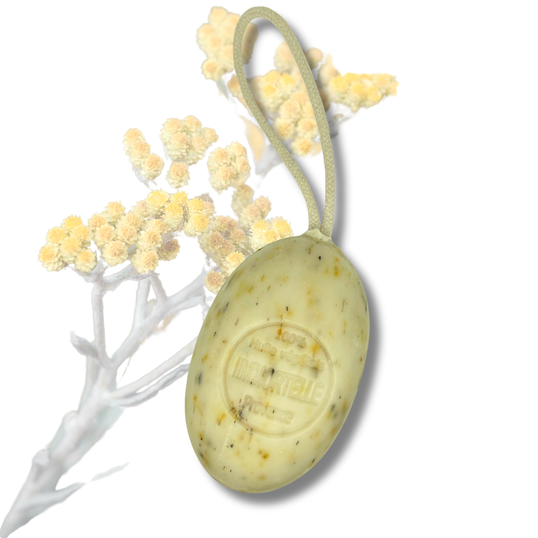 Savon Ovale Sur Corde Immortelle + exfoliant 200g