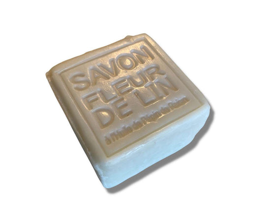 Savon Cube 260gr Fleur de Lin, à l'huile de pépins de raisin - La boutique de Béa
