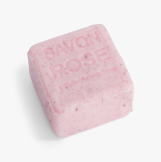 Savon Cube 260gr ROSE exfoliant - La boutique de Béa