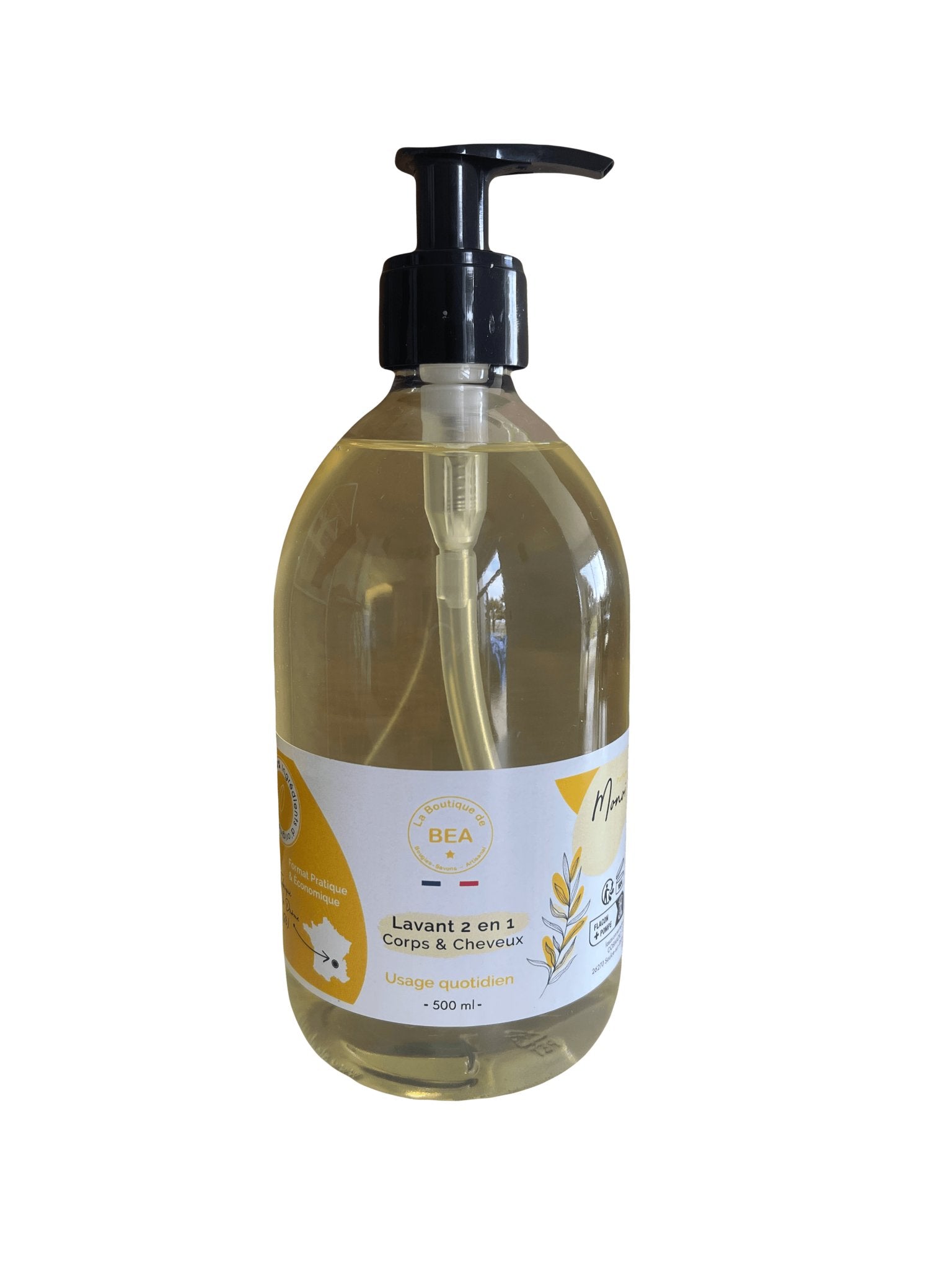 Savon Liquide MONOI 2en1 Corps&Cheveux 500ml - La boutique de Béa